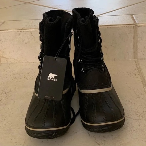 Sorel Winter Fancy Lace II Boot Women's Black Duck Boot Rain Weatherproof - Picture 4 of 9